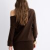 Vestido corto de punto con cuello barco Vestido corto de punto con cuello barco