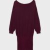 Vestido corto de punto con cuello barco Vestido corto de punto con cuello barco