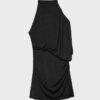 Vestido corto drapeado asimétrico Vestido corto drapeado asimétrico