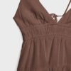 Vestido corto y fluido con detalle de lazo en la espalda Vestido corto y fluido con detalle de lazo en la espalda