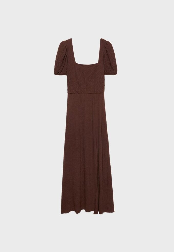 Vestido largo holgado con espalda cruzada Vestido largo holgado con espalda cruzada