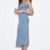 Vestido midi de denim Vestido midi de denim
