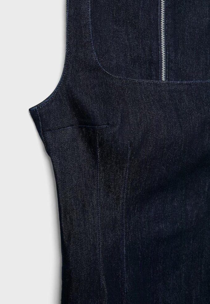 Vestido midi de denim Vestido midi de denim