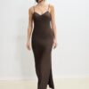 Vestido midi de satén Vestido midi de satén
