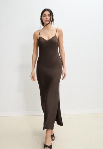 Vestido midi de satén Vestido midi de satén