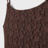 Vestido midi de tirantes de encaje rubio