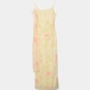 Vestido midi de tul estampado con pañuelo Vestido midi de tul estampado con pañuelo