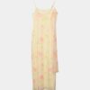 Vestido midi de tul estampado con pañuelo Vestido midi de tul estampado con pañuelo