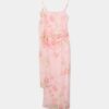 Vestido midi de tul estampado con pañuelo Vestido midi de tul estampado con pañuelo