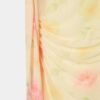 Vestido midi de tul estampado con pañuelo Vestido midi de tul estampado con pañuelo