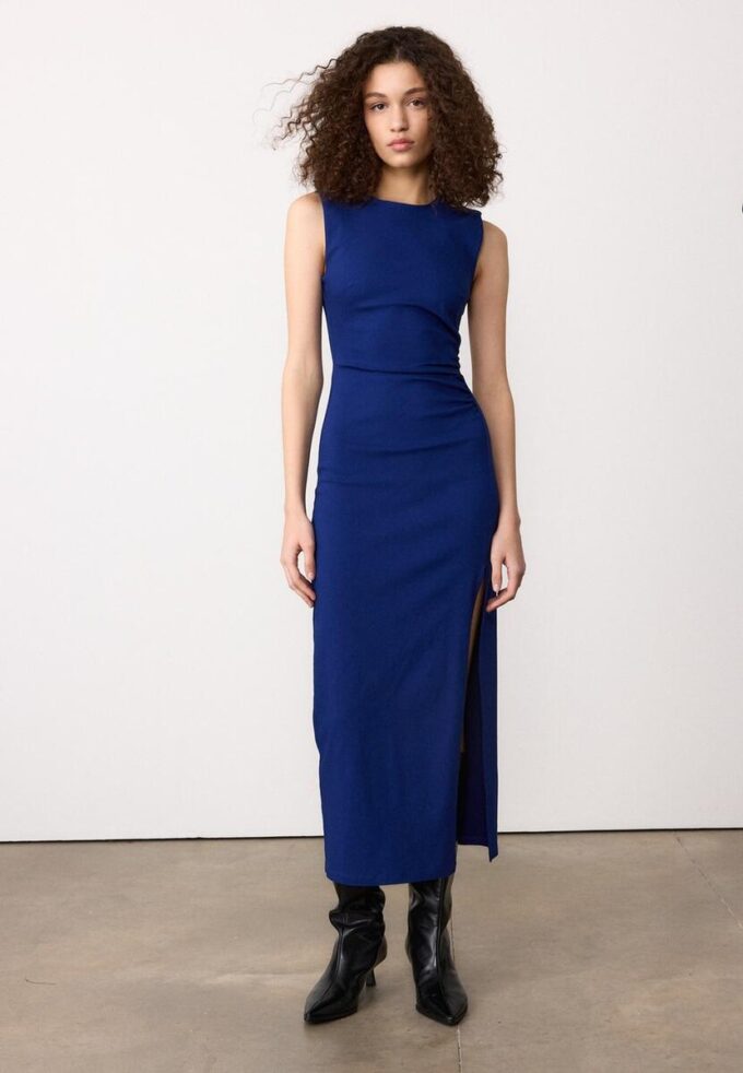 Vestido midi sin mangas de bengalina Vestido midi sin mangas de bengalina