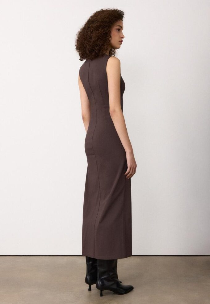 Vestido midi sin mangas de bengalina Vestido midi sin mangas de bengalina