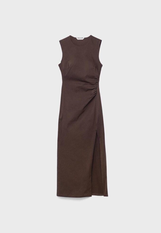 Vestido midi sin mangas de bengalina Vestido midi sin mangas de bengalina