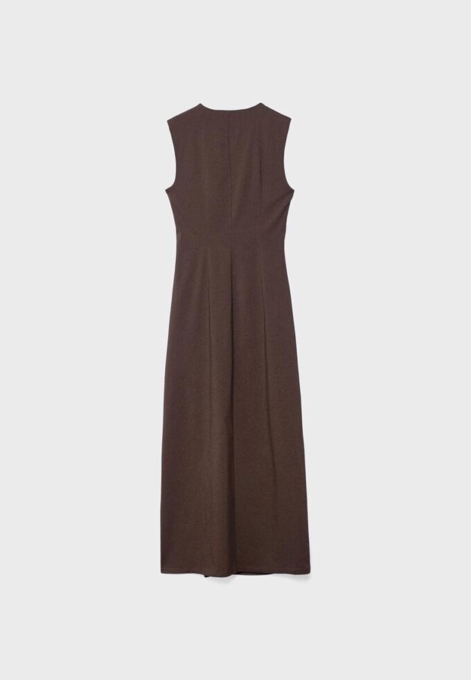 Vestido midi sin mangas de bengalina Vestido midi sin mangas de bengalina