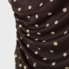 Vestido midi sin mangas de tul con lunares Vestido midi sin mangas de tul con lunares