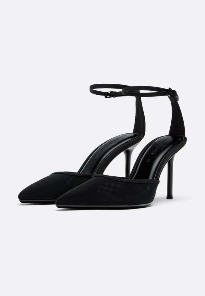 Zapatos de tacón alto de malla