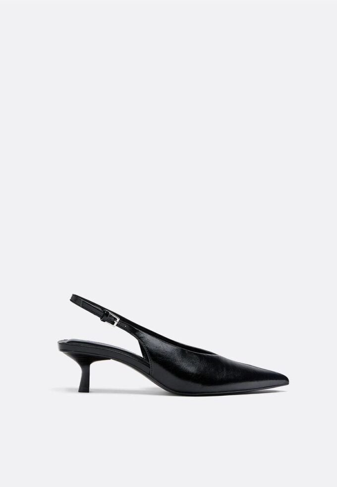 Zapatos de tacón bajo con cuello en V Zapatos de tacón bajo con cuello en V