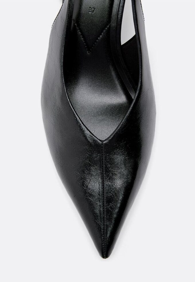Zapatos de tacón bajo con cuello en V Zapatos de tacón bajo con cuello en V