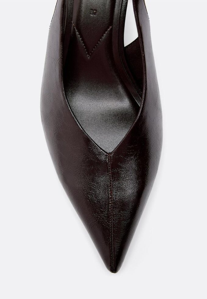 Zapatos de tacón bajo con cuello en V Zapatos de tacón bajo con cuello en V