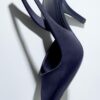 Zapatos de tacón con efecto satinado