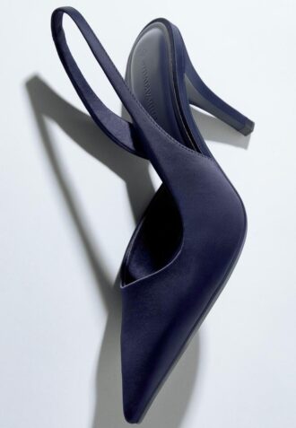 Zapatos de tacón con efecto satinado