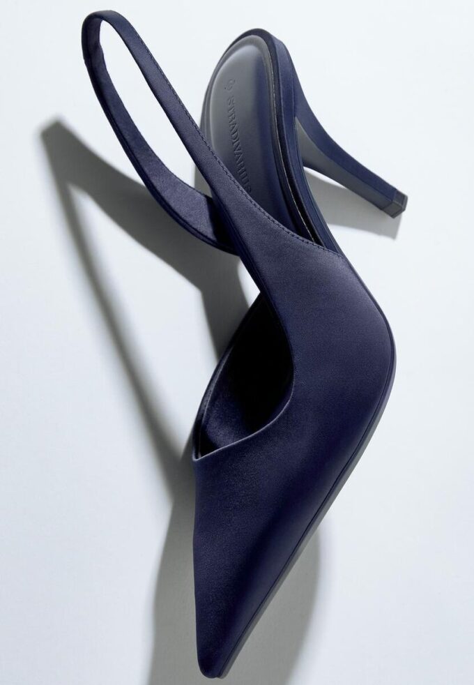 Zapatos de tacón con efecto satinado