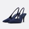 Zapatos de tacón con efecto satinado