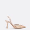 Zapatos de tacón con malla y pedrería Zapatos de tacón con malla y pedrería