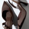 Zapatos de tacón de aguja con efecto satinado Zapatos de tacón de aguja con efecto satinado