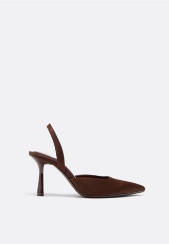 Zapatos de tacón de aguja con efecto satinado