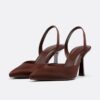 Zapatos de tacón de aguja con efecto satinado Zapatos de tacón de aguja con efecto satinado