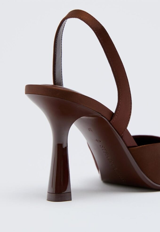 Zapatos de tacón de aguja con efecto satinado Zapatos de tacón de aguja con efecto satinado