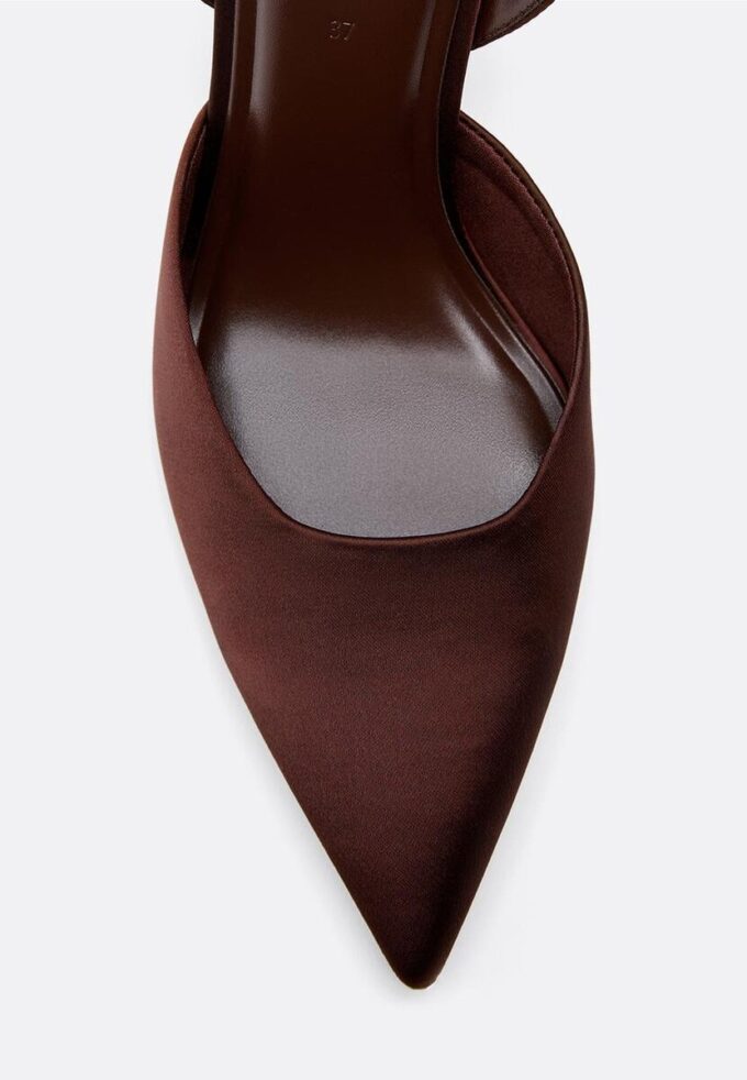 Zapatos de tacón de aguja con efecto satinado Zapatos de tacón de aguja con efecto satinado