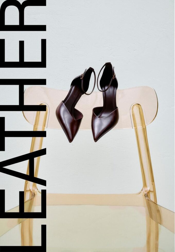 Zapatos de tacón de piel