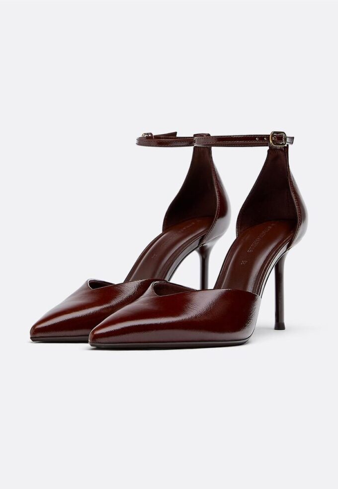 Zapatos de tacón de piel